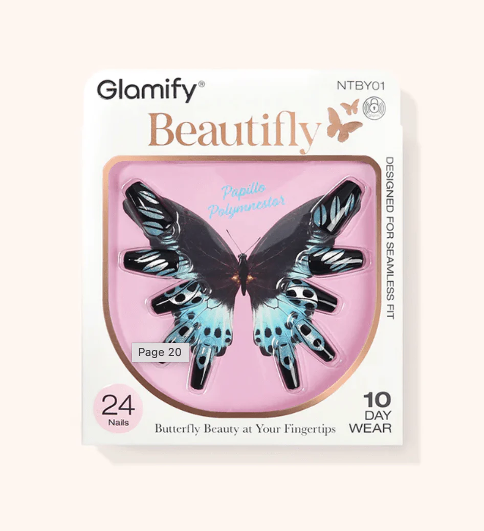 Absolute New York Beautifly Press-On Nails - Coffin Medium