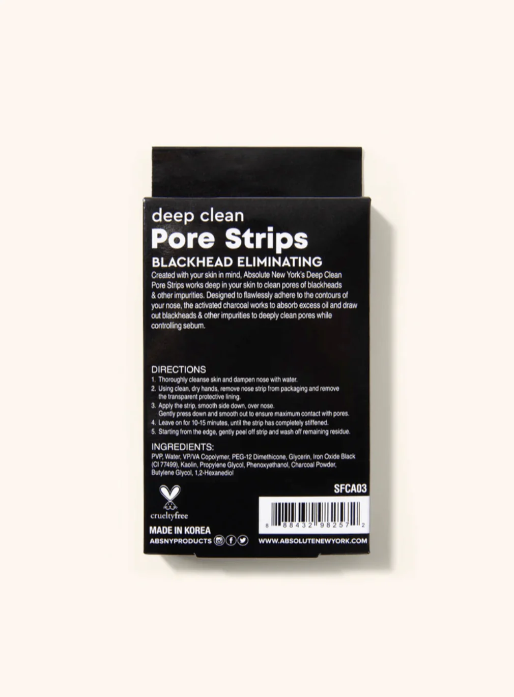 Absolute New York Deep Clean Pore Strips – 5 Sheets - Image 2