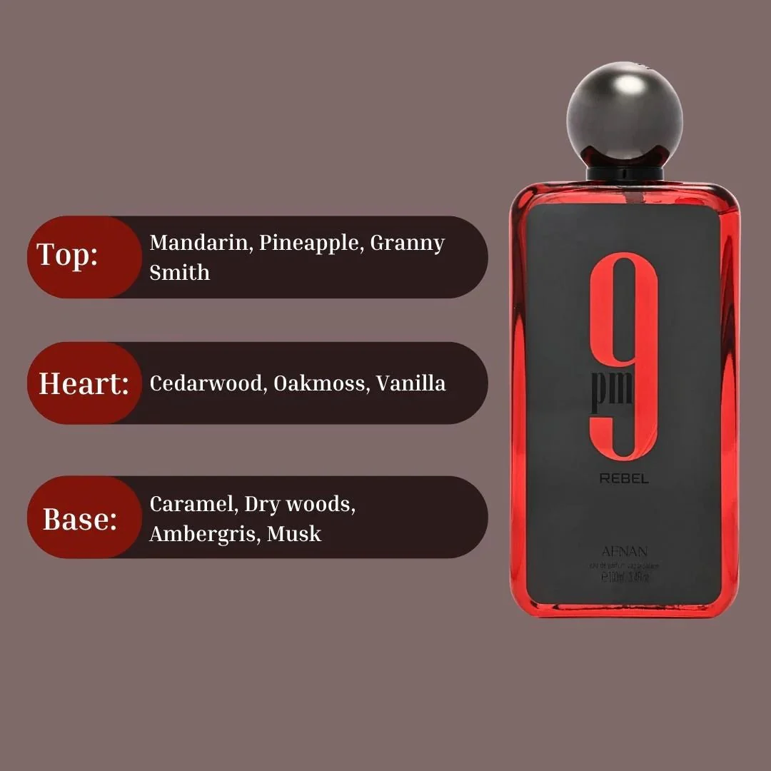 Afnan 9PM Rebel Eau de Parfum Spray – 3.4oz - Image 6