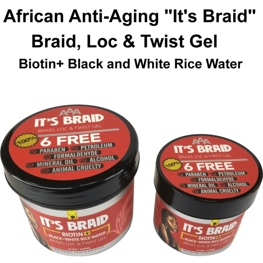African Anti-Aging "It’s Braid" Braid, Loc & Twist Gel – 4.5 oz & 10 oz - Image 5