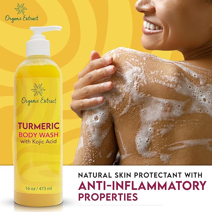 African Black Liquid Soap with Turmeric – 500ml - Image 3