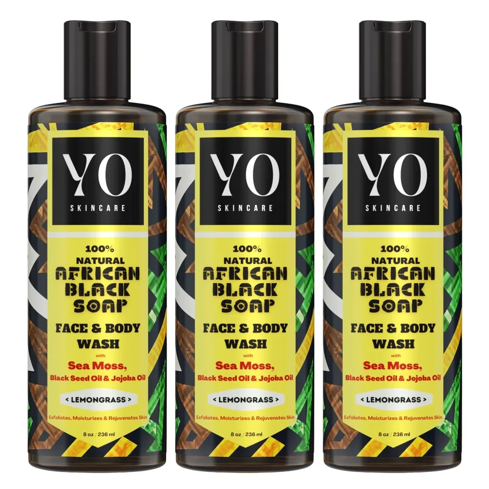 African Black Soap w/ Sea Moss, Black Seed & Jojoba – 8 oz