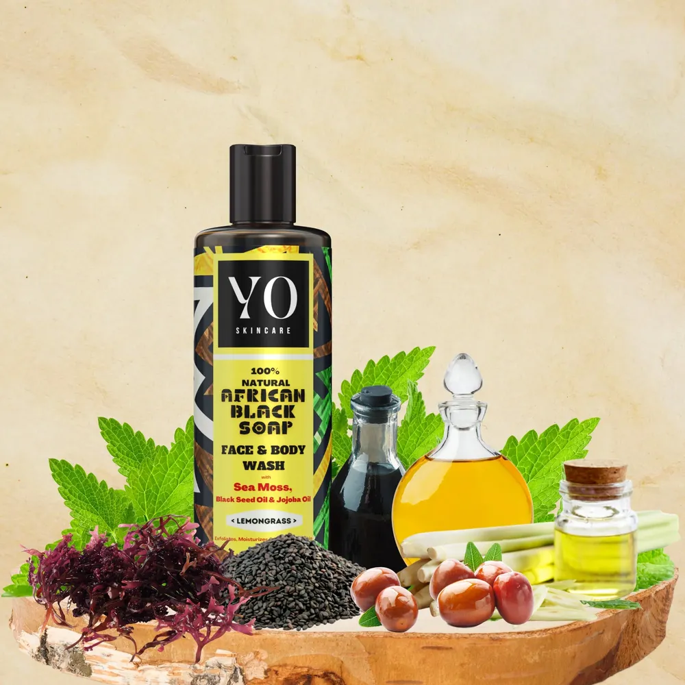 African Black Soap w/ Sea Moss, Black Seed & Jojoba – 8 oz - Image 2