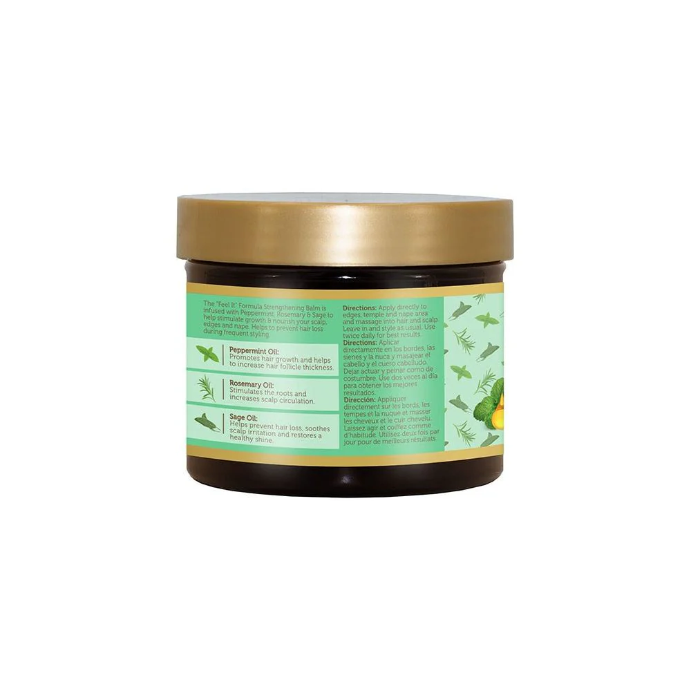 African Pride FEEL IT Strengthening Balm – Herbal Scalp & Hair Treatment – 4 oz - Image 3