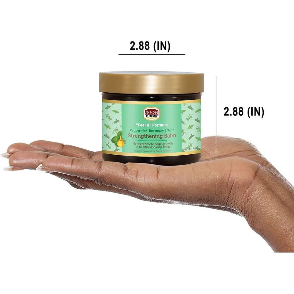 African Pride FEEL IT Strengthening Balm – Herbal Scalp & Hair Treatment – 4 oz - Image 7