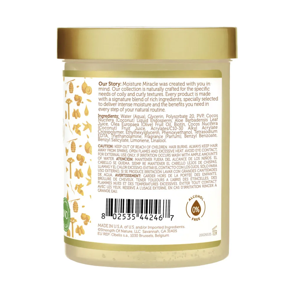 African Pride Moisture Miracle Aloe & Coconut Water Curl Defining Gel – 18 oz - Image 2