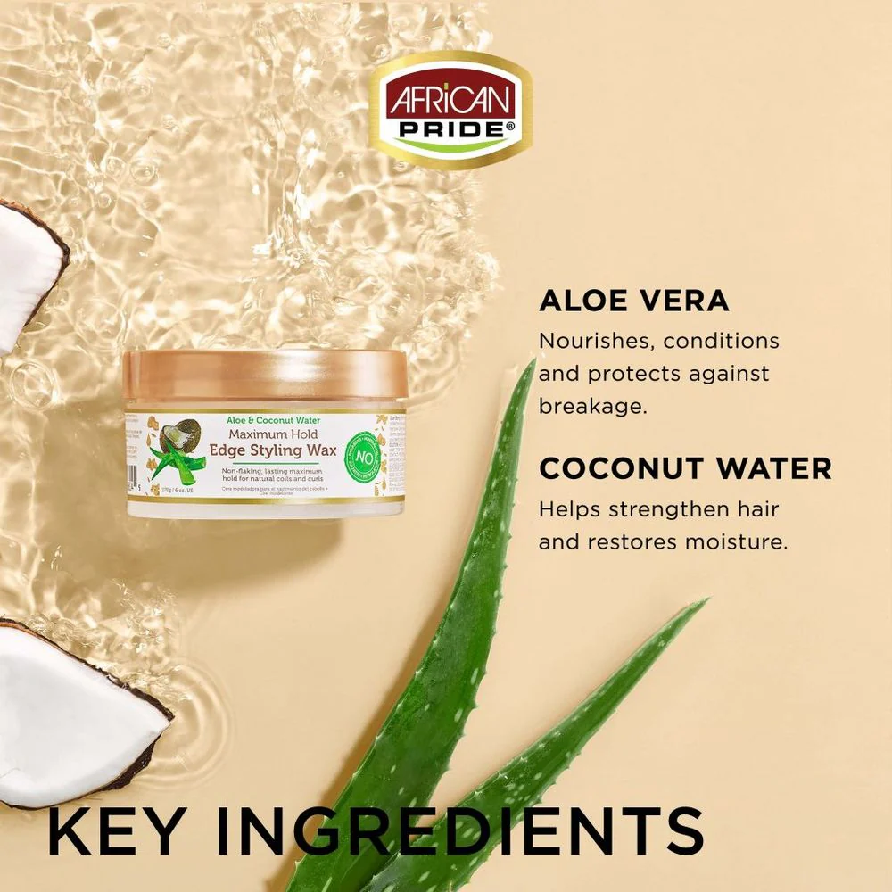 African Pride Moisture Miracle Edge Tamer Collection - Aloe & Coconut 6oz - Image 6