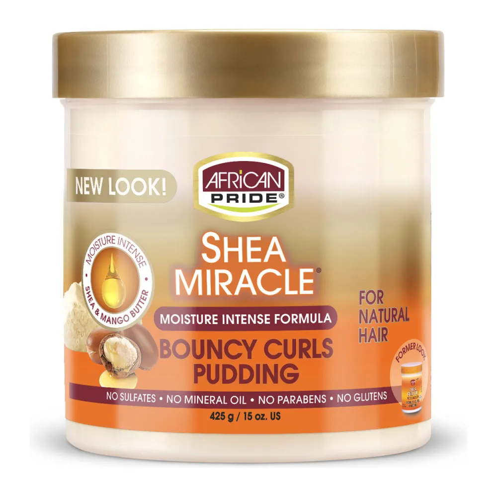 African Pride Shea Miracle Bouncy Curls Pudding – 15 oz