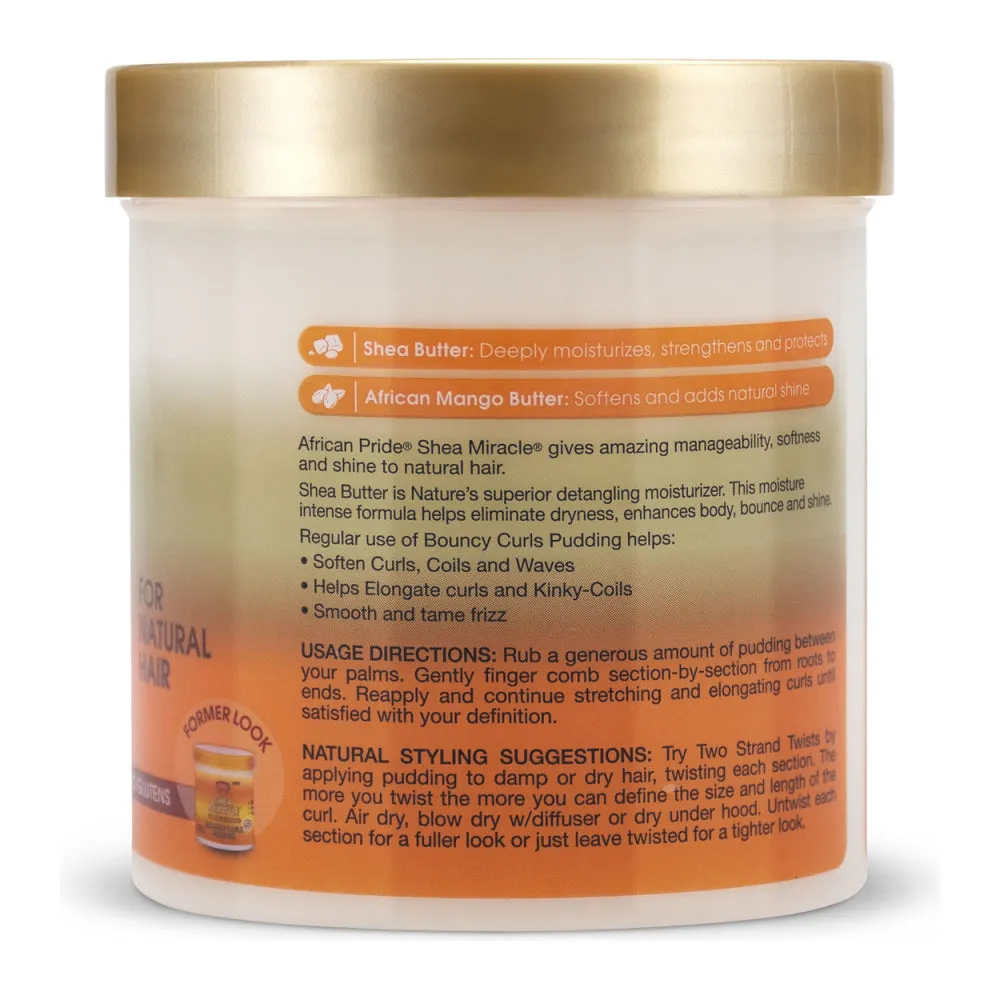 African Pride Shea Miracle Bouncy Curls Pudding – 15 oz - Image 2
