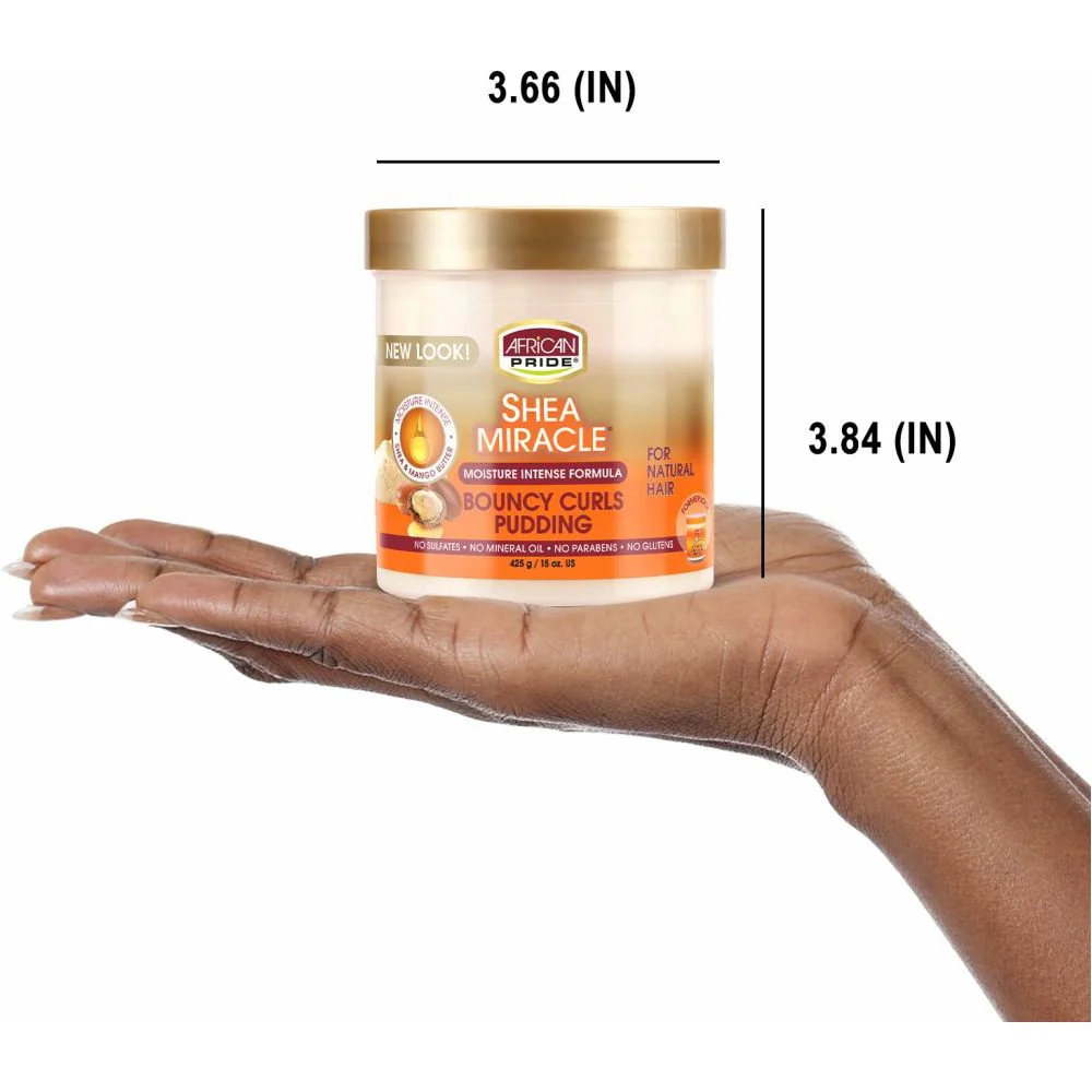African Pride Shea Miracle Bouncy Curls Pudding – 15 oz - Image 5