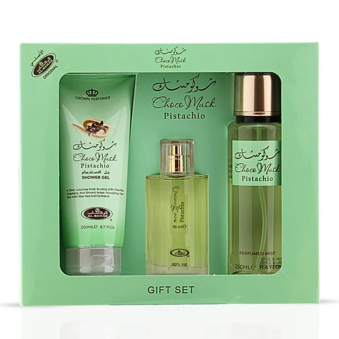 Al Rehab Choco Musk 3-Piece Perfume Gift Set - Image 12