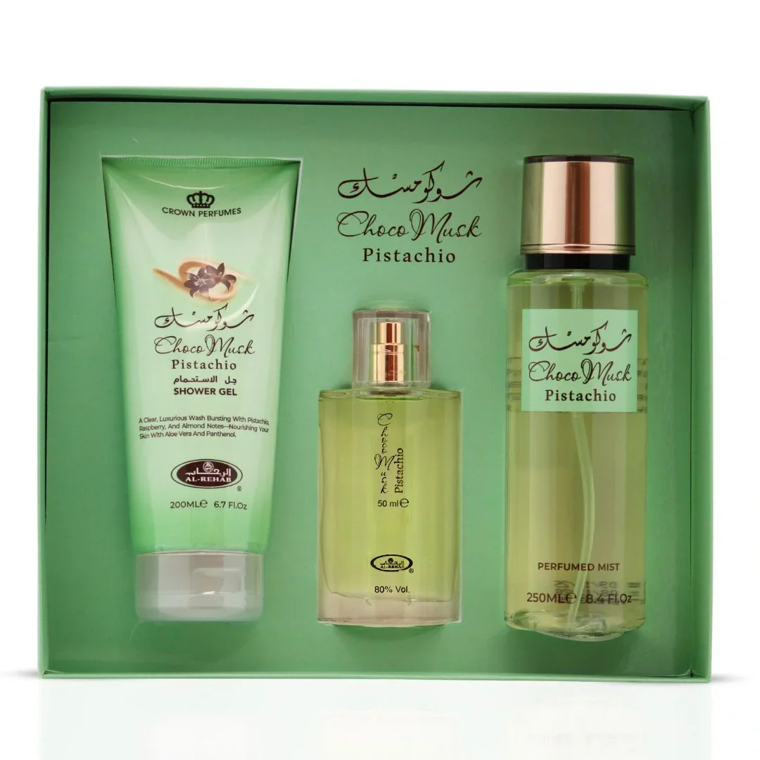 Al Rehab Choco Musk 3-Piece Perfume Gift Set - Image 13