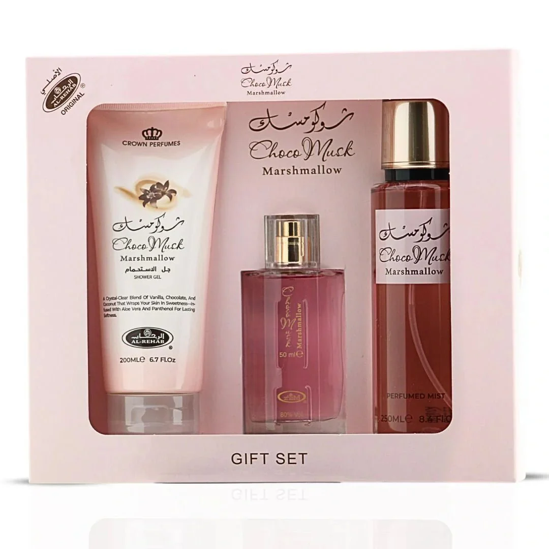 Al Rehab Choco Musk 3-Piece Perfume Gift Set - Image 8