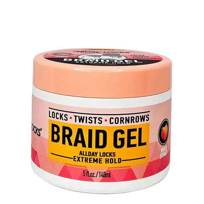 All Day Locks Braid Gel Peach Gold - 5oz