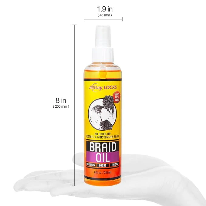 AllDay Locks Braid Oil β Moisturize & Strengthen 8oz - Image 3