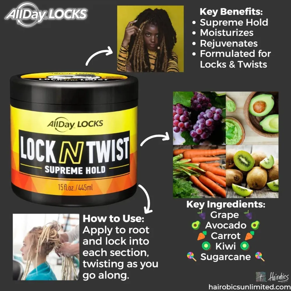 All Day Locs Lock N Twist Gel - Supreme Hold - Image 7