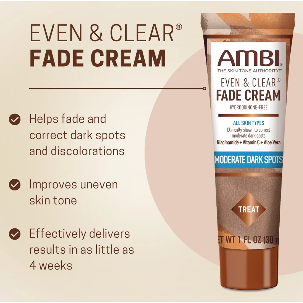 Ambi Even & Clear Fade Cream 1oz - 2 Variants - Hydroquinone-Free - Image 7
