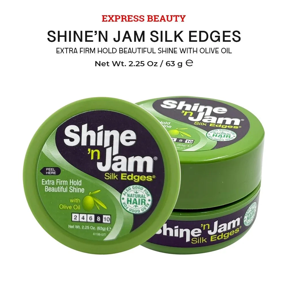Ampro Shine-n-Jam Edges Hair Styling Gel & Silk Edges - Image 4