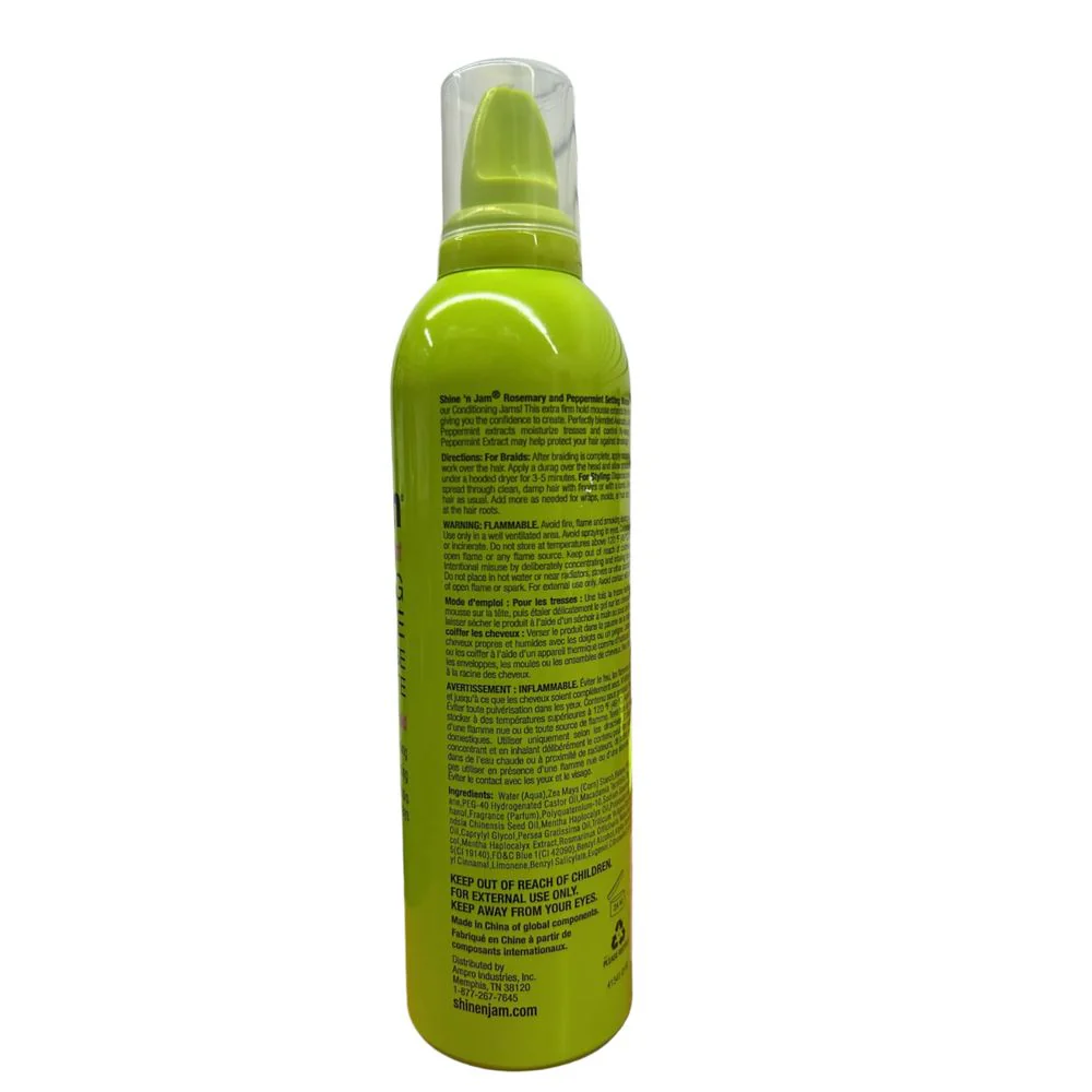 Ampro Shine N Jam Setting Mousse Firm & Extra Hold – 12oz - Image 5