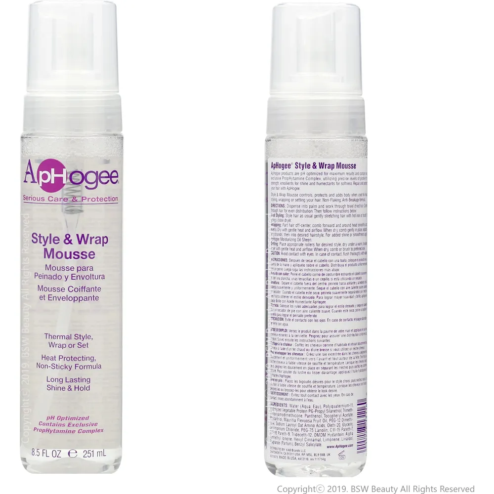Aphogee Style & Wrap Mousse – 8.5oz - Image 3