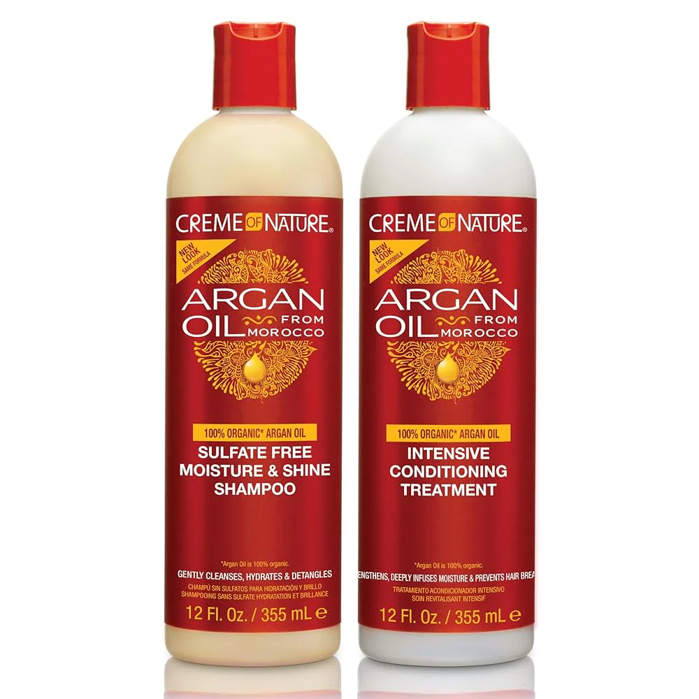 Argan Oil Moisture & Shine Shampoo & Conditioner β 12 oz