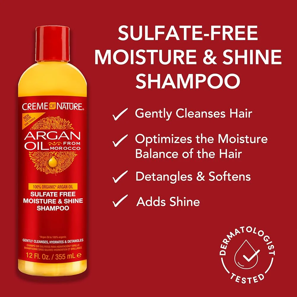Argan Oil Moisture & Shine Shampoo & Conditioner β 12 oz - Image 4