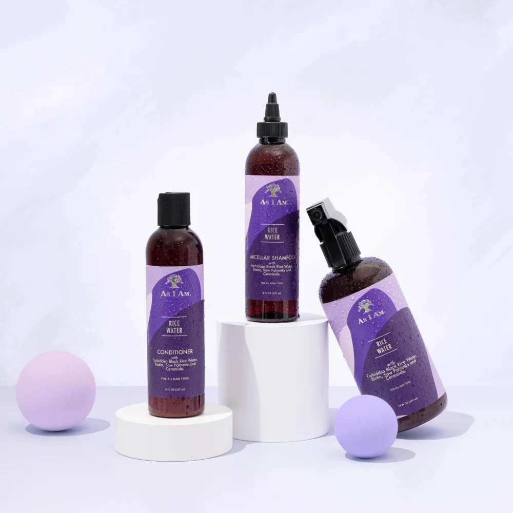 As I Am Rice Water Shampoo & Conditioner – 8 oz