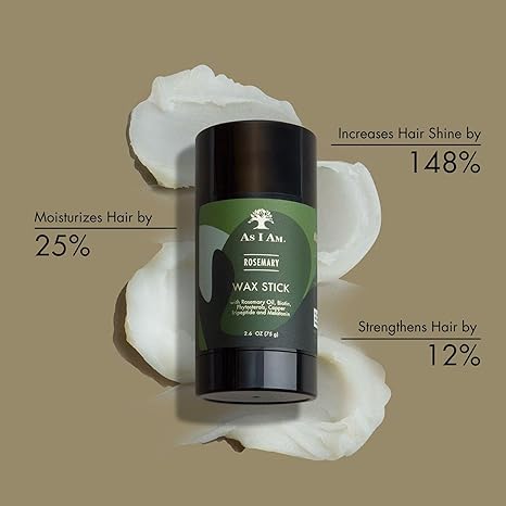 As I Am Rosemary Hair Wax Stick – 2.6 oz - Image 3