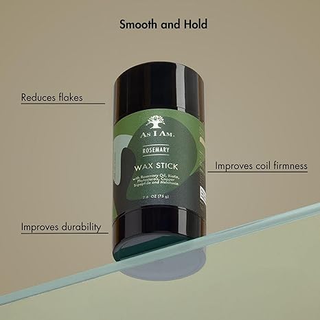 As I Am Rosemary Hair Wax Stick – 2.6 oz - Image 5