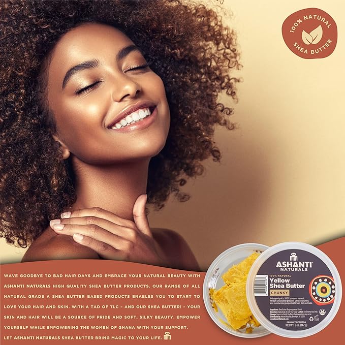 Ashanti African Chunky Shea Butter Hair Treatment - Yellow - 5 oz & 10 oz - Image 8