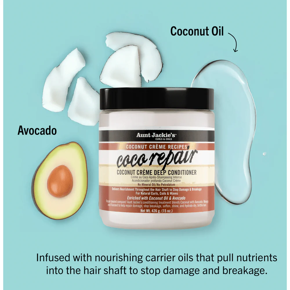 Aunt Jackie’s Coconut Crème Coco Repair Deep Conditioner - 15 oz - Image 4