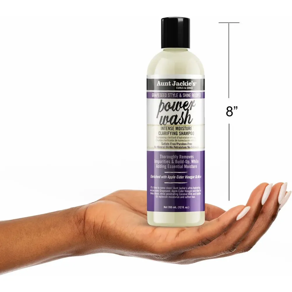 Aunt Jackie’s Grapeseed Power Wash Shampoo - 12 oz - Image 7