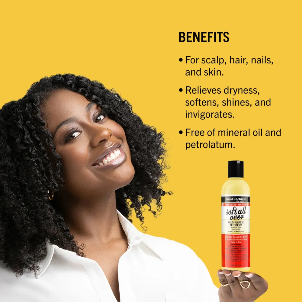 Aunt Jackie's Soft All Over Multi-Purpose Oil – 8 fl oz - Image 3