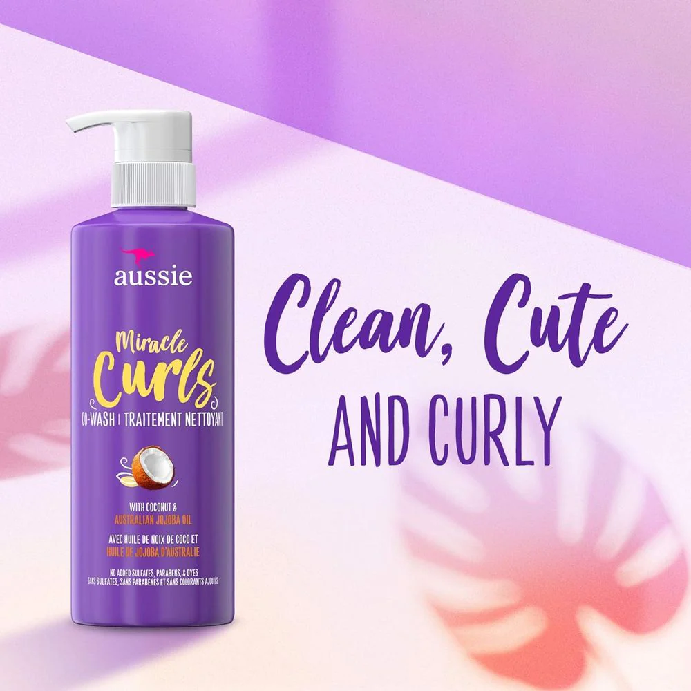 Aussie Miracle Curls Co-Wash, Curl Cream & Refresher Spray Gel Set - Image 2