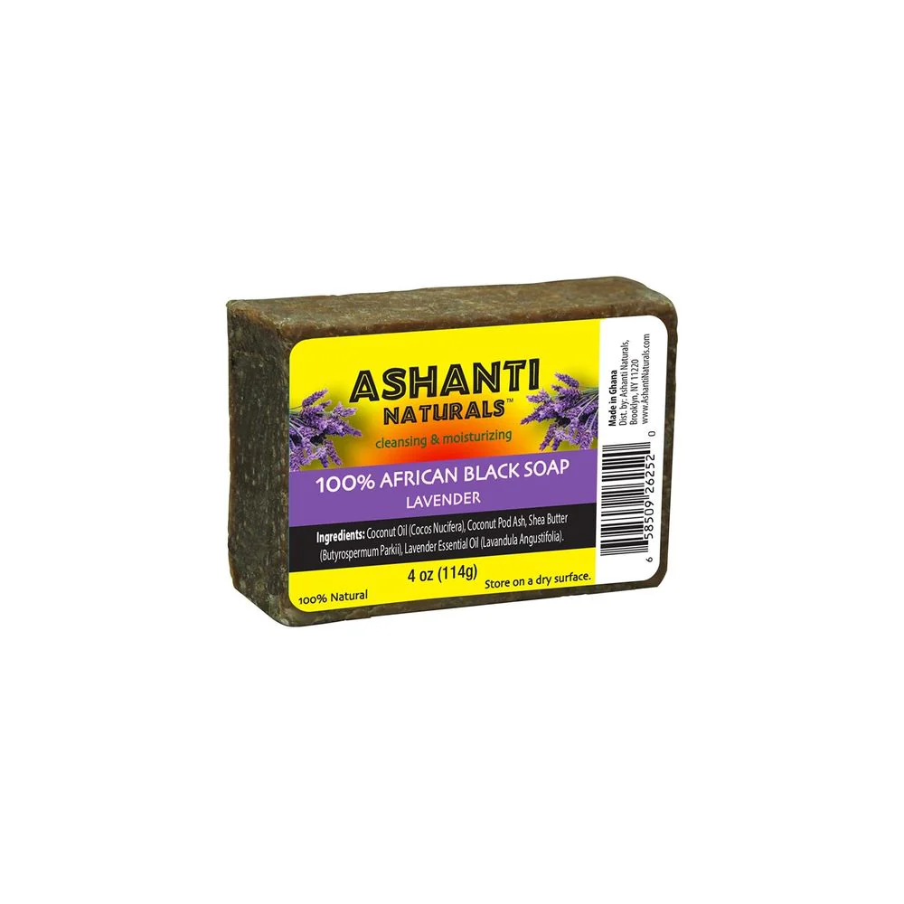 Authentic African Black Soap – Lavender 4 oz