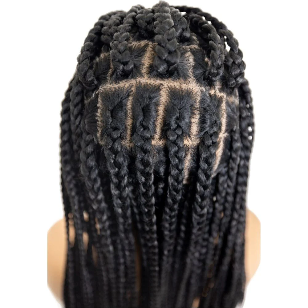 B & B Knotless Synthetic 100% Full HD Lace Wig - Square Box Braid - Image 3