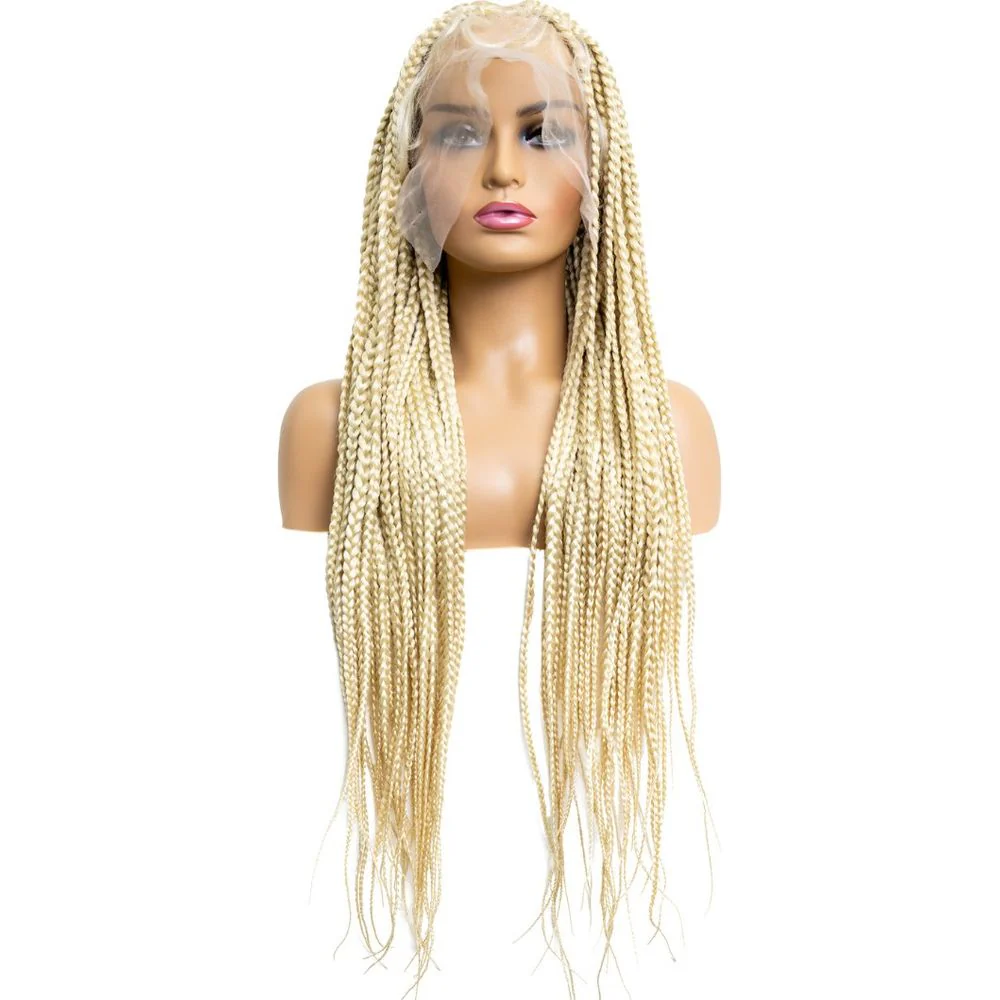 B & B Knotless Synthetic 100% Full HD Lace Wig - Square Box Braid - Image 7
