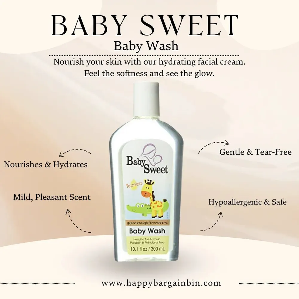 Baby Sweet Gentle Baby Wash Safe for Newborns – 10.1 oz - Image 2