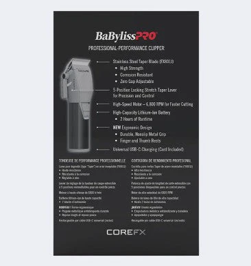 BaByliss PRO COREFX Clipper – Cordless - Image 4