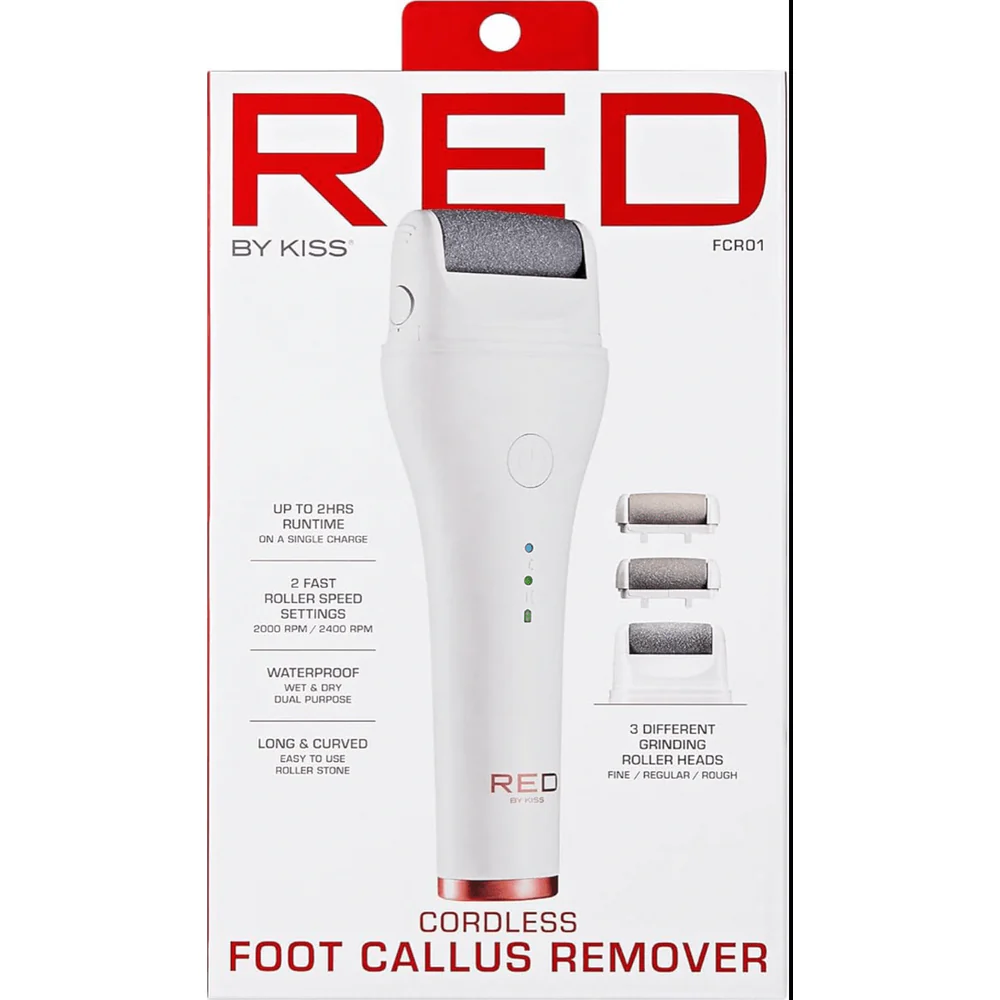 Red by Kiss Cordless Foot Callus Remover – 2-Hour Runtime