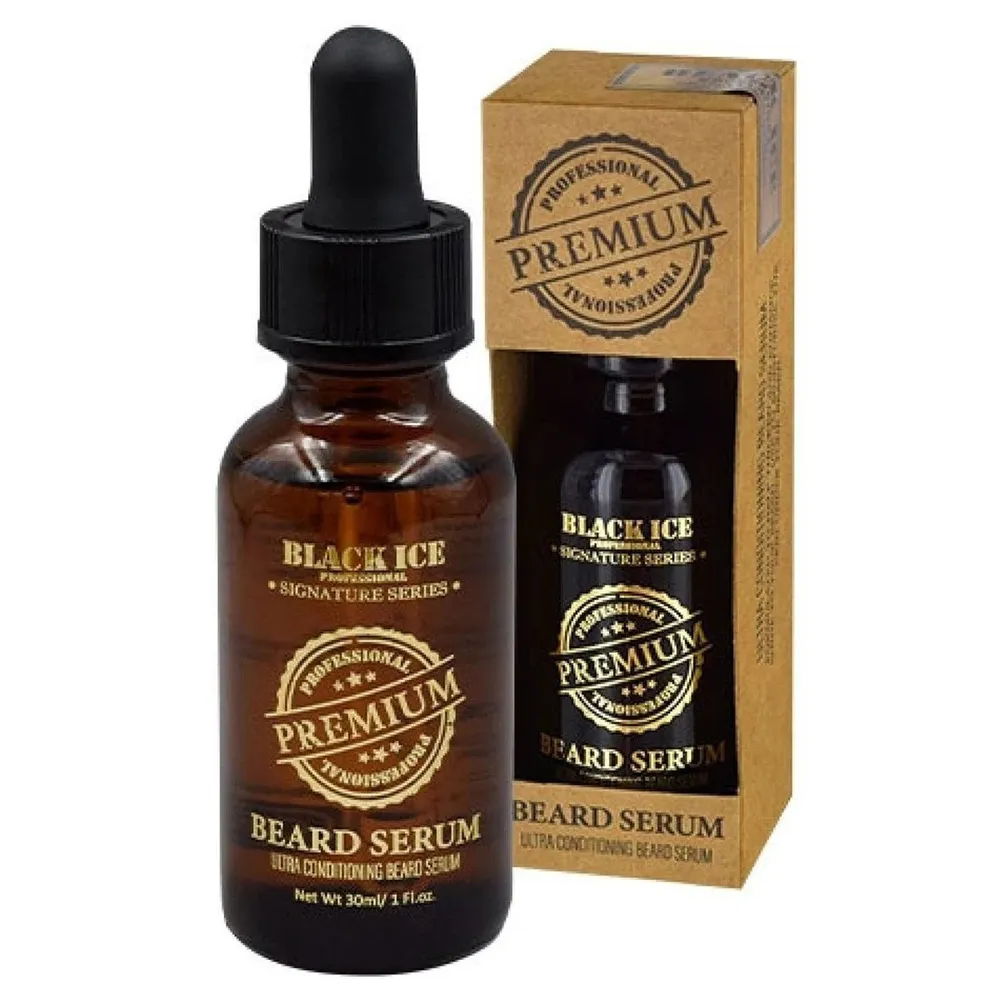 Black Ice Beard Serum β Boost Growth & Shine 1 oz