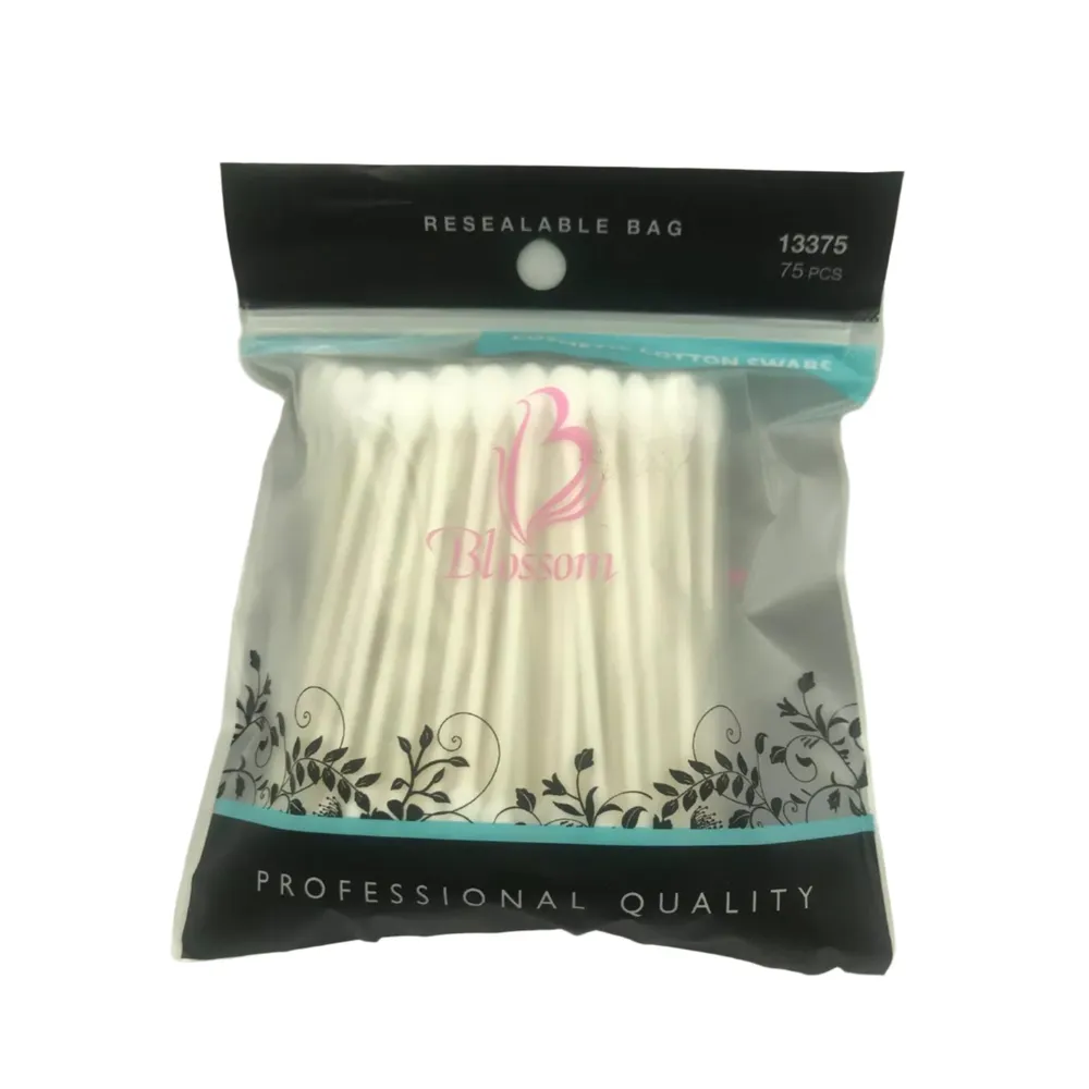 Blossom Cosmetic Cotton Swabs – 75 Count Precision Makeup Tool