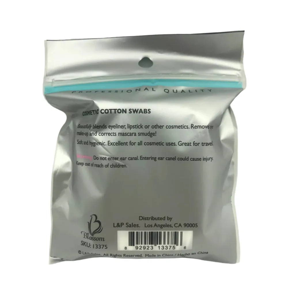 Blossom Cosmetic Cotton Swabs – 75 Count Precision Makeup Tool - Image 2
