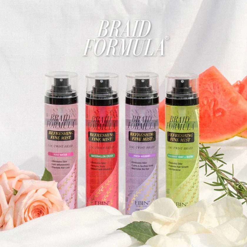 Ebin Braid Formula Refreshing Mist – Soothes Scalp & Revives Braids – 3.38 oz