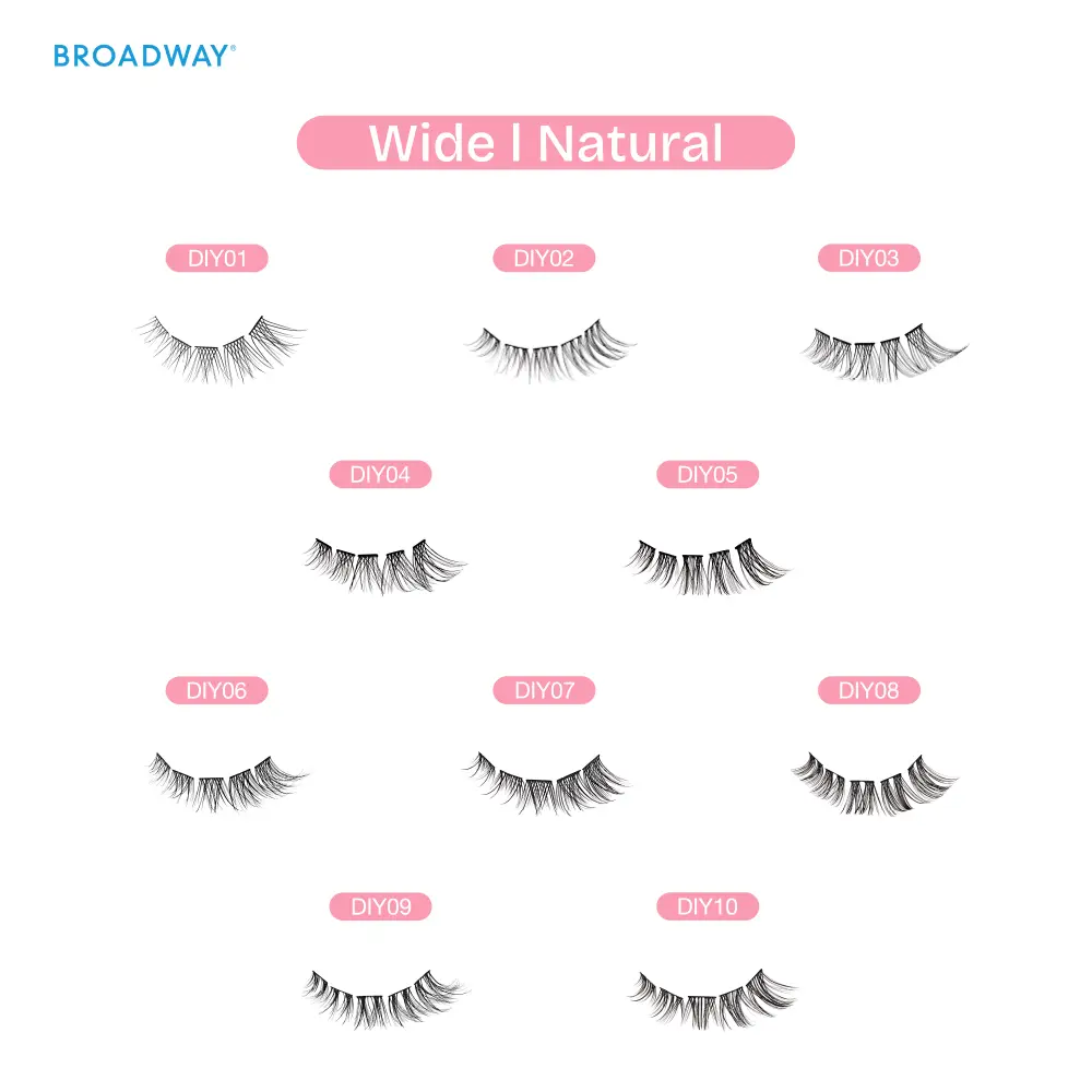 Broadway Natural DIY Cluster Lashes – (70–77pcs) - Image 4
