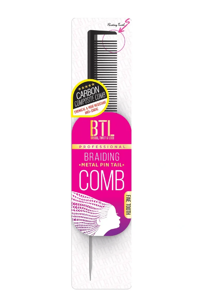 BTL Braiding Metal Pin Tail Comb Fine Tooth