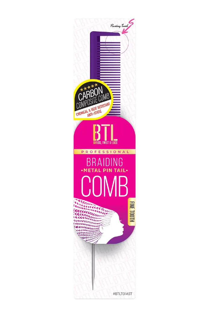 BTL Braiding Metal Pin Tail Comb Fine Tooth - Image 3