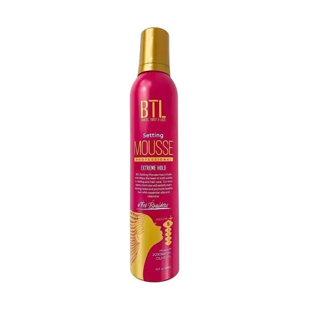 BTL Extreme Hold Setting Mousse - Enhanced Moisture Hair Styling 12 Oz - Image 4