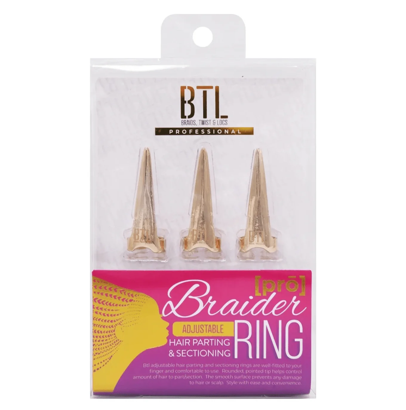 BTL Professional Adjustable Braider Hair Parting & Sectioning Ring
