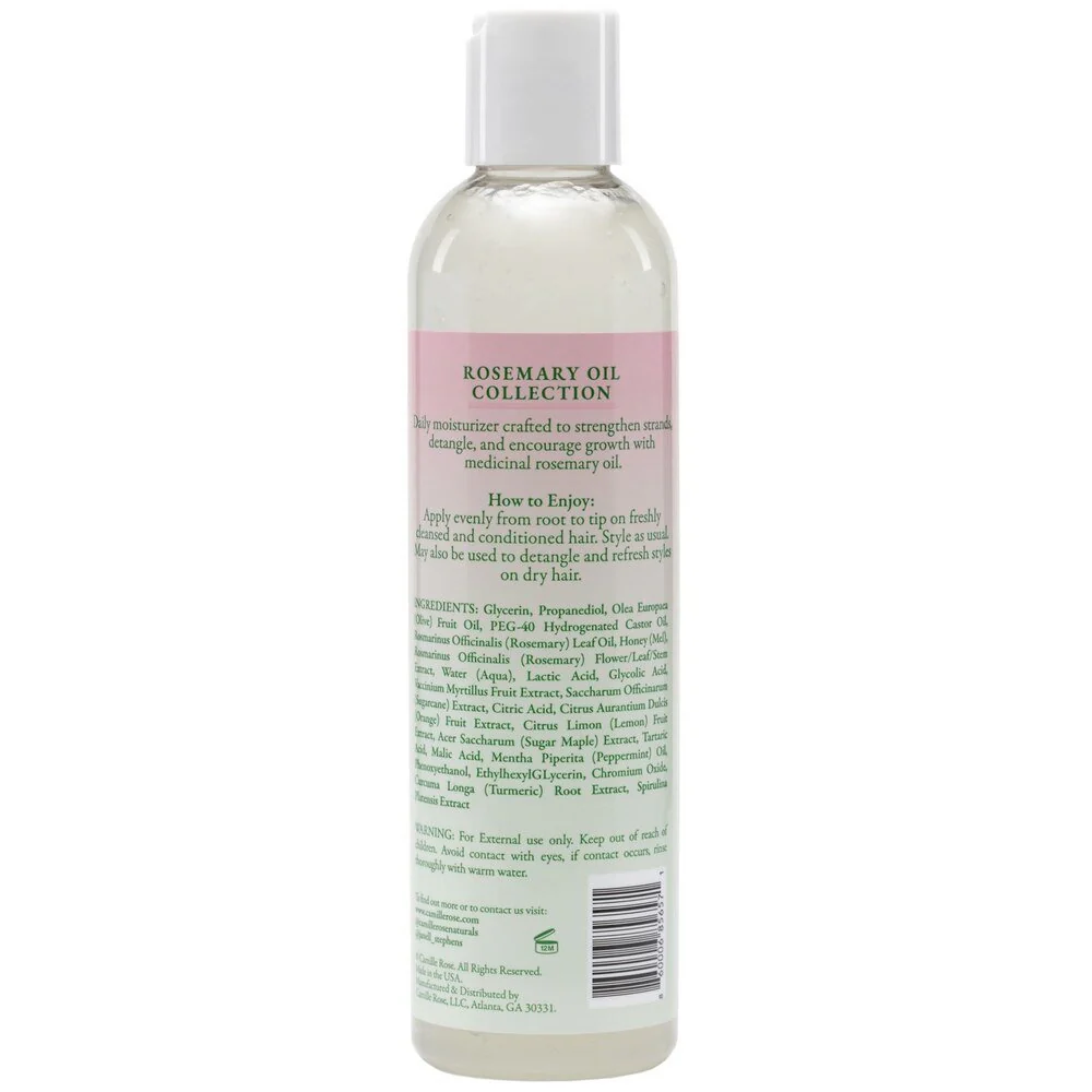 Camille Rosemary Oil Strengthening Leave-In Conditioner – 8 oz - Image 2